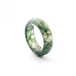 Natural Water Grass Agate Ring Moss Agate Ring Unisex Rings TIANTIAN LIFE Market Place