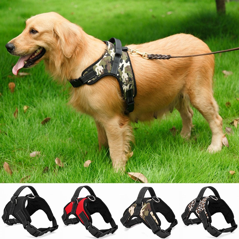 Nylon Heavy Duty Dog Pet Harness Collar Adjustable Padded Extra Big Large Medium Small Dog Harnesses vest Husky Dogs Supplies TIANTIAN LIFE