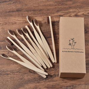 New design mixed color bamboo toothbrush Eco Friendly wooden Tooth Brush Soft bristle Tip Charcoal adults oral care toothbrush TIANTIAN LIFE Market Place