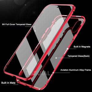 360 Magnetic Adsorption Metal Double-Sided Glass Case For iPhone 12 11 Pro XS Max XR iPhone 7 8 6s Plus SE TIANTIAN LIFE Market Place