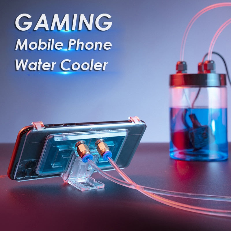 Universal Mobile Phone Water Cooling Radiator Adjustable Portable Fan Holder Phone Water Cooler For iPhone Samsung 5G Cell Phone TIANTIAN LIFE