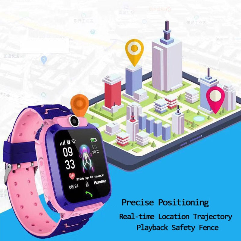 Children's Smart Watch SOS Phone Watch Smartwatch For Kids With Sim Card Photo Waterproof IP67 Kids Gift For IOS Android TIANTIAN LIFE Market Place