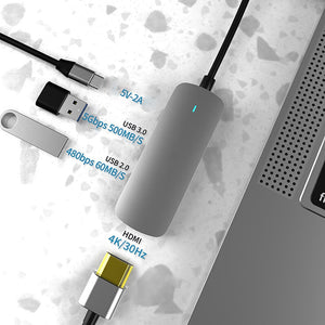 4 In1 USB-C To HDMI Adapter 2x USB Type-C PD Hub for Macbook Pro Huawei P20 Pro Samsung Galaxy S9 Usb C Hub TIANTIAN LIFE