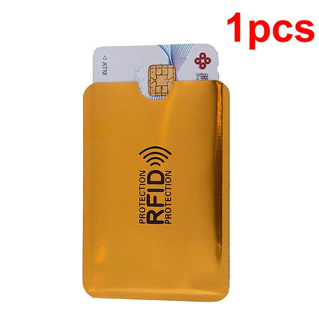 Anti Rfid Wallet Blocking Reader Lock Bank Card Holder Id Bank Card Case Protection Metal Credit NFC Holder Aluminium 6*9cm TIANTIAN LIFE