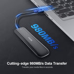 Netac ZX Portable SSD Hard Drive 1TB 500GB 250GB Read Speeds up to 980MB/s SSD External Solid State Drives for Mac Latop/Desktop TIANTIAN LIFE